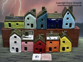 Perfectly Imperfect Discounted "Seconds" Sets of 10 Miniature Ceramic Houses - Image 5